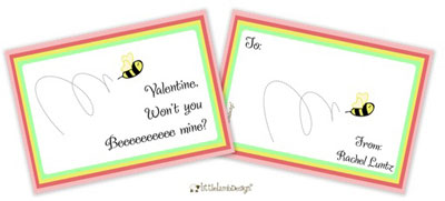Little Lamb - Valentine's Day Exchange Cards (Bee Mine) Little Lamb - Valentine's Day Exchange Cards (Bee Mine)